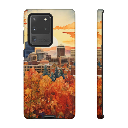 An Urban Autumn Overlook - Impact Resistant Phone Case Samsung Galaxy S20 Ultra Glossy